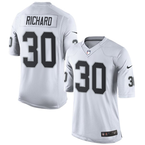 Youth Elite Jalen Richard Nike Jersey White Road - #30 NFL Oakland Raiders